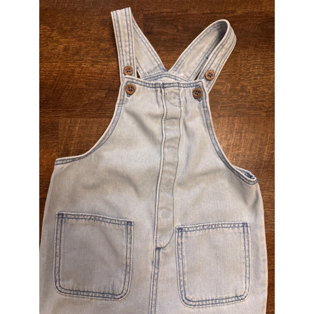 HEMA Kids Light Wash Denim Overalls Size 98 2-3Y Unisex Dungarees - Picture 2 of 7